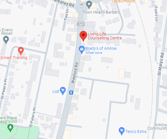 https://www.google.com/maps/place/Living+Life+Counselling+Centre+-+Bray,+Arklow,+South+Dublin/@53.2033273,-6.1089615,17z/data=!3m1!4b1!4m6!3m5!1s0x4867a86f74cd501b:0x4fcce680d949d53d!8m2!3d53.2033241!4d-6.1063866!16s%2Fg%2F1hc2kctnp?entry=ttu